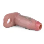 4.8 IN Open Head Realistic Penis Sheath Soft Silicone Cock Sleeve - Image 6