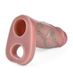 4.8 IN Open Head Real Skin Feeling Silicone Cock Sleeve - Image 6