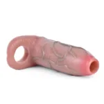5.4 IN Open Head Cock Sleeve Textured Penis Extension - Image 5