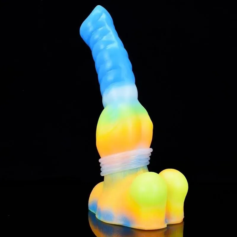 10 Inch Ejaculating Vibrating Dog Dildo With Balls Luminous Squirting Animal Penis (7) 10 Inch Ejaculating Vibrating Dog Dildo With Balls Luminous Squirting Animal Penis - Image 3