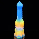 10 Inch Ejaculating Vibrating Dog Dildo With Balls Luminous Squirting Animal Penis - Image 4