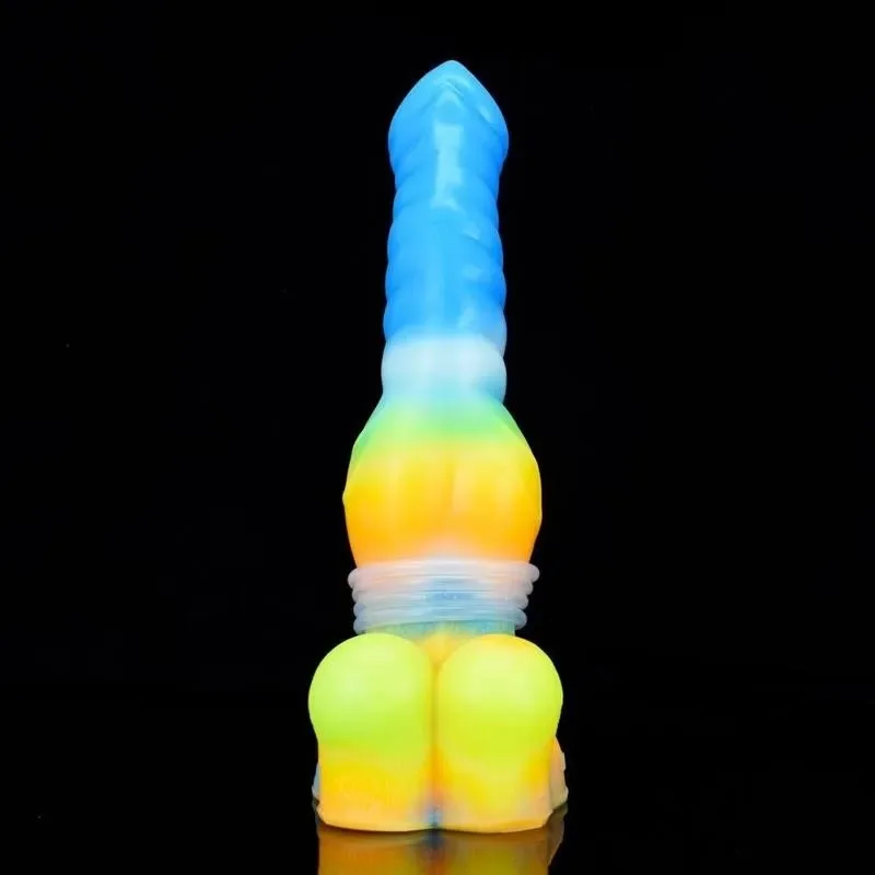 10 Inch Ejaculating Vibrating Dog Dildo With Balls Luminous Squirting Animal Penis (9) 10 Inch Ejaculating Vibrating Dog Dildo With Balls Luminous Squirting Animal Penis - Image 5