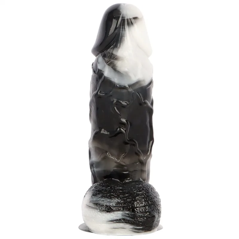 10 Inch Long 2.5 Inch Wide Large Thickness Black-and-White PVC Dildo (13) 10 Inch Long 2.5 Inch Wide Large Thickness Black-and-White PVC Dildo - Image 5