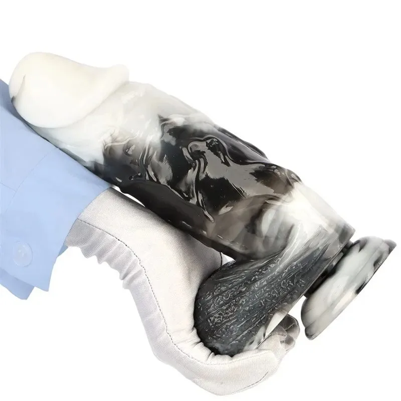 10 Inch Long 2.5 Inch Wide Large Thickness Black-and-White PVC Dildo (8) 10 Inch Long 2.5 Inch Wide Large Thickness Black-and-White PVC Dildo - Image 6