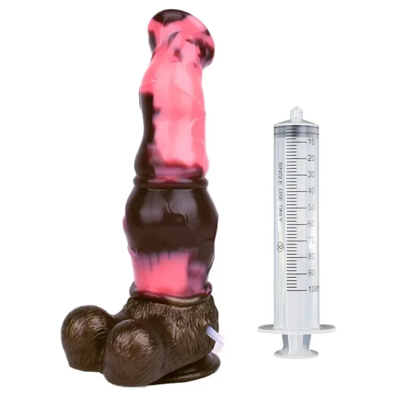 10 Inch Silicone Ejaculating Horse Dildo with Cum Tube Squirting Toy (9) 10 Inch Silicone Ejaculating Horse Dildo with Cum Tube Squirting Toy - Image 1