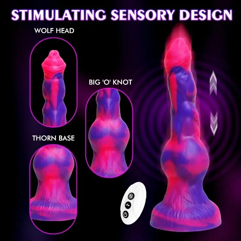 10.5 Inch Big Knot Powerful Thrusting Vibrating Dildo+ (10) 10.5 Inch Big Knot Powerful Thrusting Vibrating Dildo - Image 4