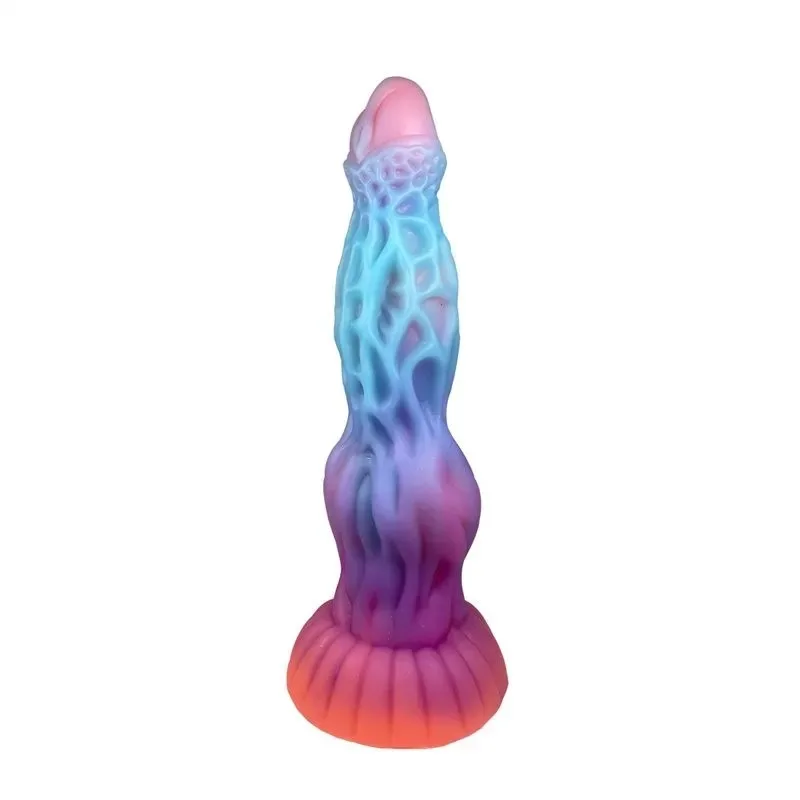 10.5 Inch Glow In The Dark Unique Dildo Fantasy Knot Anal Toy (1) 10.5 Inch Glow In The Dark Unique Dildo Fantasy Knot Anal Toy - Image 2