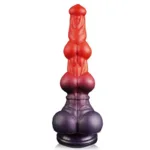 10.5 Inch Large Horse Dildo with Two Big Knots Silicone Animal Sex Toy - Image 3