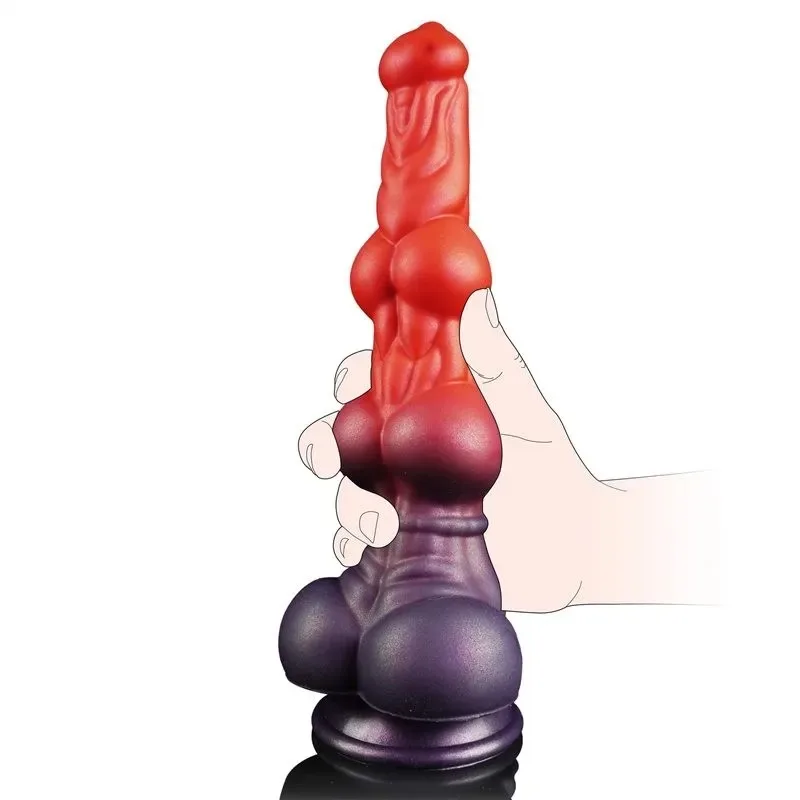 10.5 Inch Large Horse Dildo with Two Big Knots Silicone Animal Sex Toy (7) 10.5 Inch Large Horse Dildo with Two Big Knots Silicone Animal Sex Toy - Image 4