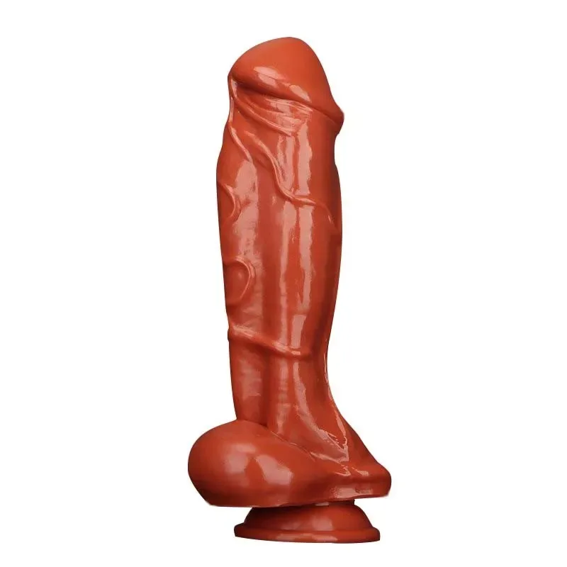 11 IN Long 2.5 IN Wide Big Brown Roud Headed Lifelike PVC Dildo (1) 11 IN Long 2.5 IN Wide Big Brown Roud Headed Lifelike PVC Dildo - Image 1