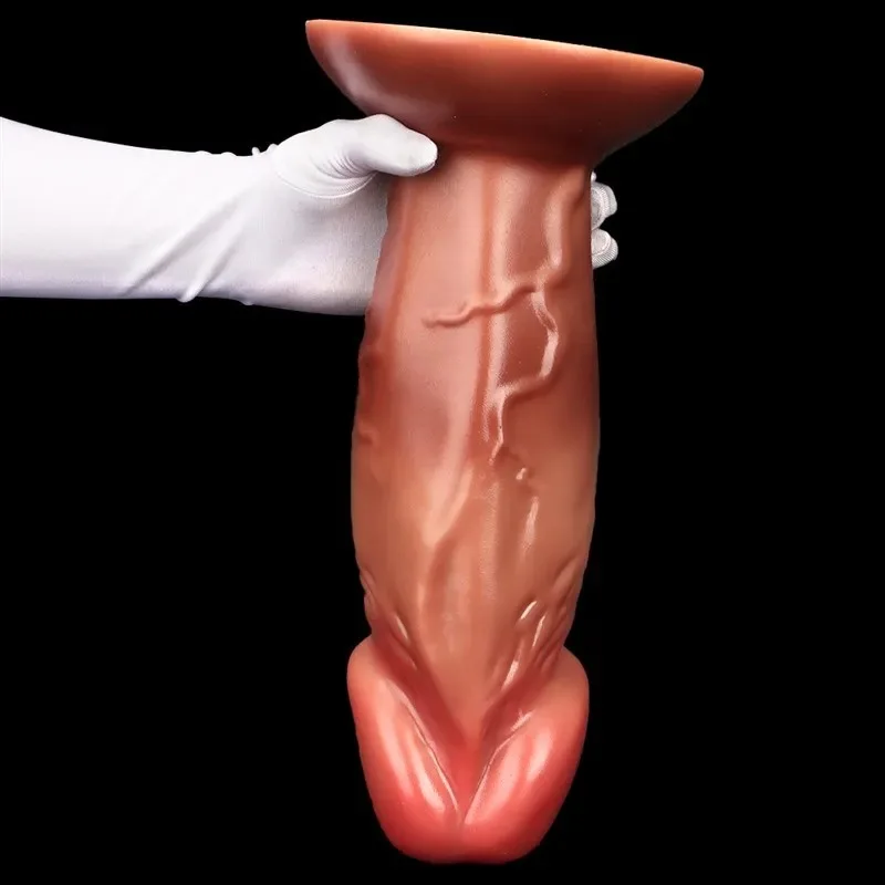 13 Inch Long 3.93 Inch Wide Oversized Brown Realistic Silicone Dildo (21) 13 Inch Long 3.93 Inch Wide Oversized Brown Realistic Silicone Dildo - Image 7