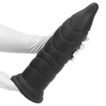14 Inch Huge Black Tapered Anal Dildo Liquid Silicone Butt Plug - Image 3