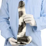 14 Inch Long 2.2 Inch Thickness Black-and-White PVC Realistic Dildo - Image 2