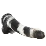 14 Inch Long 2.2 Inch Thickness Black-and-White PVC Realistic Dildo - Image 8