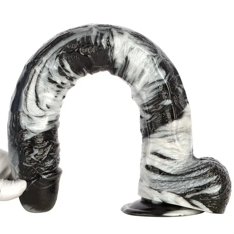 17 Inch Extra Long 2 Inch Wide Black-and-White PVC Realistic Dildo (18) 17 Inch Extra Long 2 Inch Wide Black-and-White PVC Realistic Dildo - Image 8