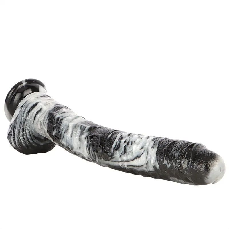 17 Inch Extra Long 2 Inch Wide Black-and-White PVC Realistic Dildo (5) 17 Inch Extra Long 2 Inch Wide Black-and-White PVC Realistic Dildo - Image 7