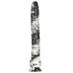17 Inch Extra Long 2 Inch Wide Black-and-White PVC Realistic Dildo - Image 5