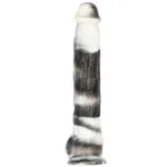 17 Inch Extra Long 3.2 Inch Wide Extreme Huge Black-and-White PVC Dildo - Image 6