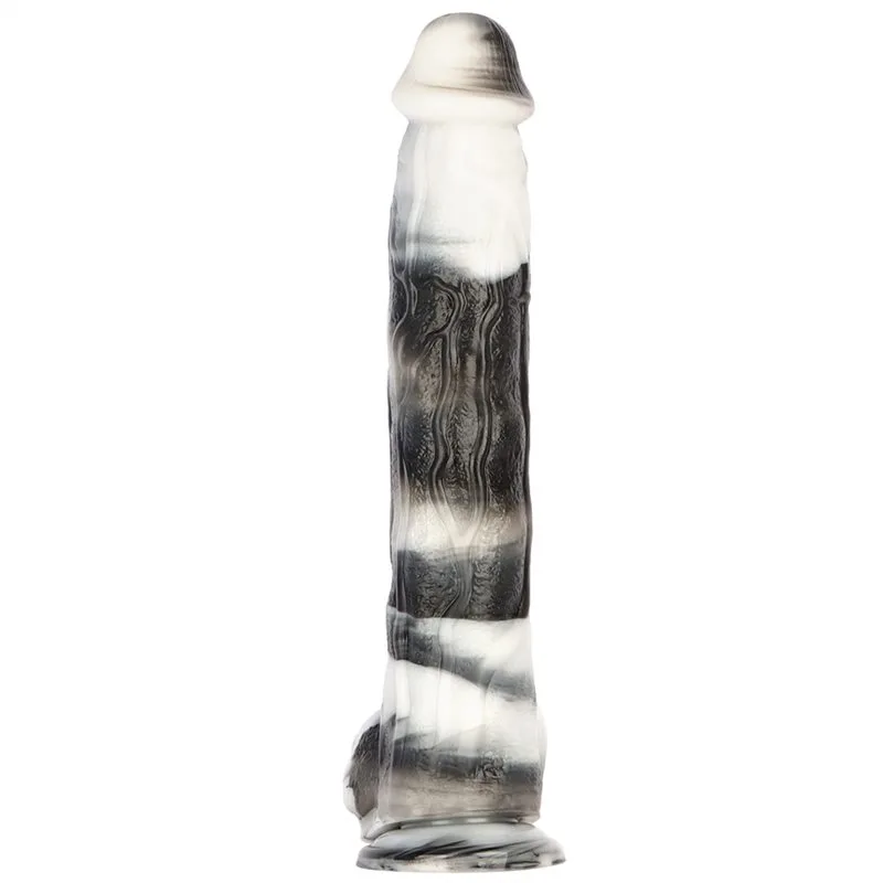 17 Inch Extra Long 3.2 Inch Wide Extreme Huge Black-and-White PVC Dildo (10) 17 Inch Extra Long 3.2 Inch Wide Extreme Huge Black-and-White PVC Dildo - Image 6
