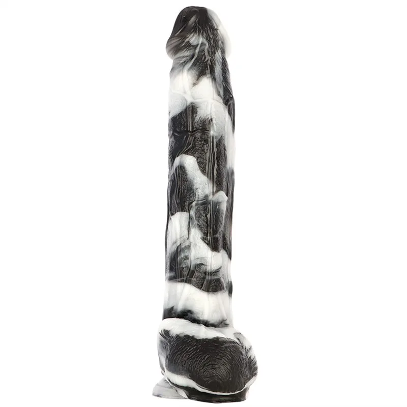 17 Inch Extra Long 3.2 Inch Wide Extreme Huge Black-and-White PVC Dildo (9) 17 Inch Extra Long 3.2 Inch Wide Extreme Huge Black-and-White PVC Dildo - Image 5