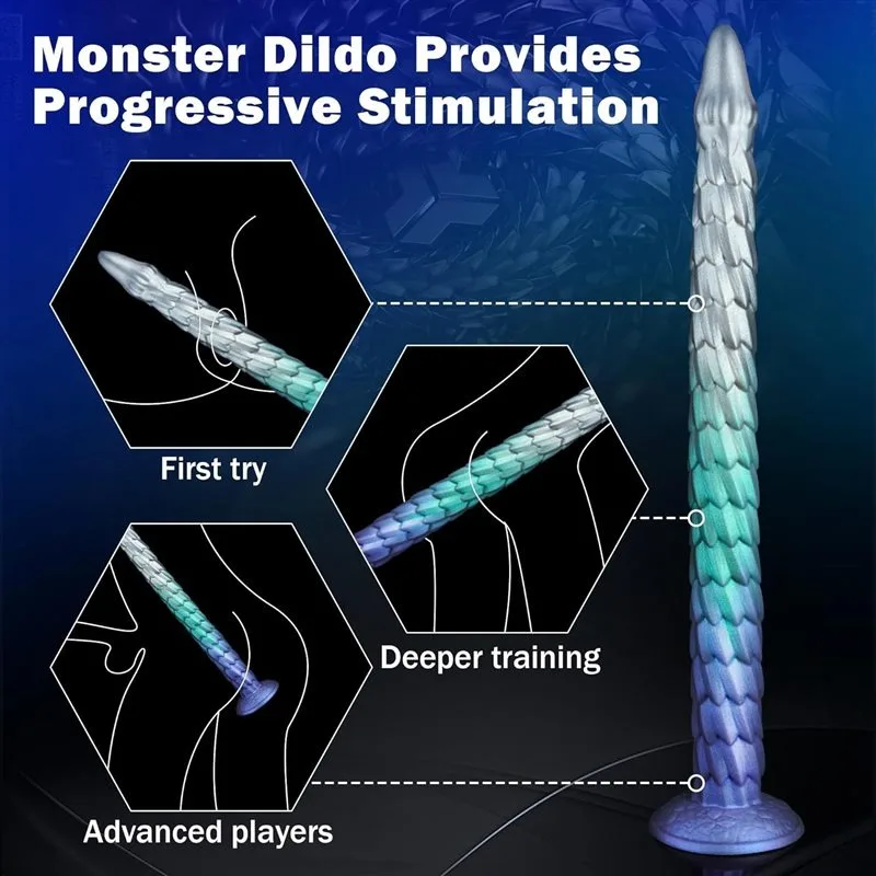 20 Inch Super Long Fantasy Dragon Dildo Flexible Anal Stretching Toy (3) 20 Inch Super Long Fantasy Dragon Dildo Flexible Anal Stretching Toy - Image 4
