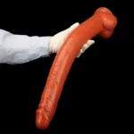 22.5 IN Super Long 2.5 IN Wide Brown Flexible PVC Dildo - Image 4