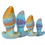 4.5/5.5/6.5/7.5 Inch Thick Platinum Silicone Colored Anal Plug