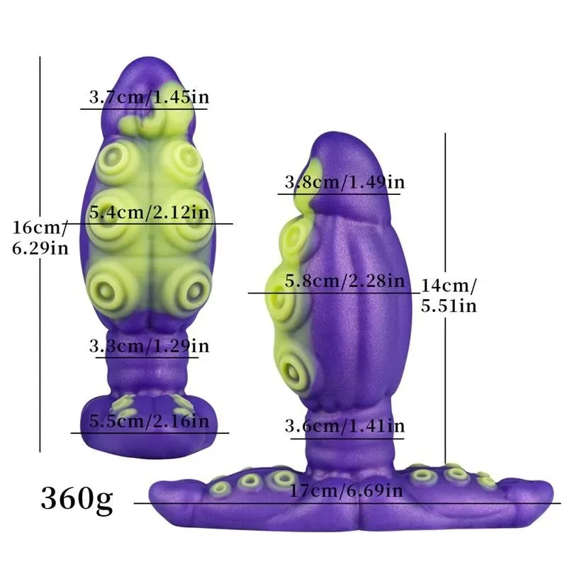 6 Inch Fantasy Silicone Tentacle Dildo Large T-Base Butt Plug (7) 6 Inch Fantasy Silicone Tentacle Dildo Large T-Base Butt Plug - Image 3
