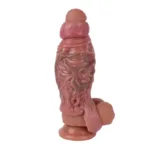 6.1 Inch Open Head Thick Penis Extender Realistic Feel Cock Sleeve - Image 2