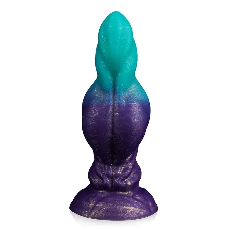 6.5 Inch Short Thick Knot Dildo Fantasy Silicone Anal Plug (6) 6.5 Inch Short Thick Knot Dildo Fantasy Silicone Anal Plug - Image 2