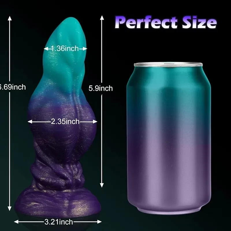 6.5 Inch Short Thick Knot Dildo Fantasy Silicone Anal Plug (8) 6.5 Inch Short Thick Knot Dildo Fantasy Silicone Anal Plug - Image 3