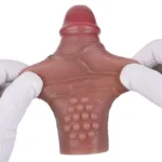 6.6 Inch Real Textured Penis Extension Sleeve Silicone Cock Sheath - Image 6