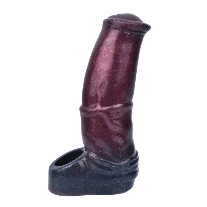 6.7 Inch Soft Horse Cock Sleeve Fantasy Penis Extender (17) 6.7 IN Silicone Horse Cock Sleeve Fantasy Penis Extension - Image 1