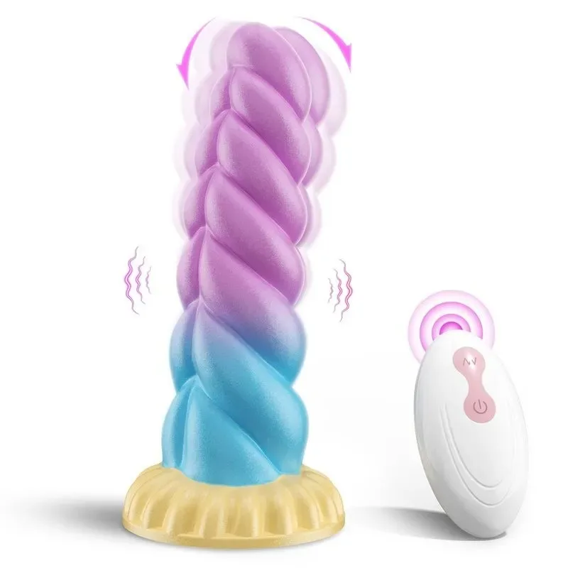 6.8 Inch Remote Control Short Unicorn Dildo Vibrator (6) 6.8 Inch Remote Control Short Unicorn Dildo Vibrator - Image 1