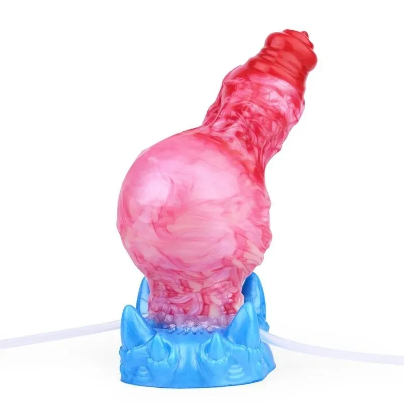 7 Inch Short Inflatable and Ejaculating Knotted Dog Dildo Silicone Animal Penis (14) 7 Inch Short Inflatable and Ejaculating Knotted Dog Dildo Silicone Animal Penis - Image 3