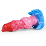 7 Inch Short Inflatable and Ejaculating Knotted Dog Dildo Silicone Animal Penis - Image 6