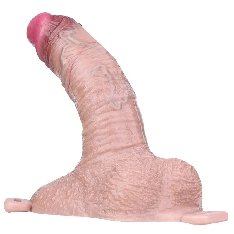 7 Inch Strap On Ultra Realistic Penis Cover Silicone Cock Sheath (2) 7 Inch Strap On Ultra Realistic Penis Cover Silicone Cock Sheath - Image 4