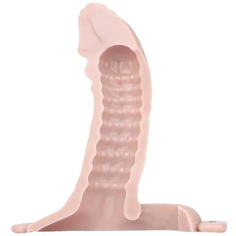 7.4 Inch Wearable Realistic Cock Sleeve Silicone Penis Enlargement (10) 7.4 Inch Strap On Realistic Cock Sleeve Silicone Penis Enlargement - Image 9