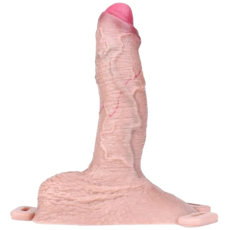 7.4 Inch Wearable Realistic Cock Sleeve Silicone Penis Enlargement (3) 7.4 Inch Strap On Realistic Cock Sleeve Silicone Penis Enlargement - Image 2