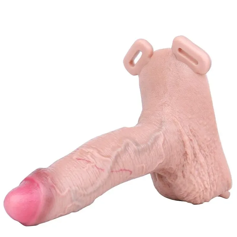 7.4 Inch Wearable Realistic Cock Sleeve Silicone Penis Enlargement (7) 7.4 Inch Strap On Realistic Cock Sleeve Silicone Penis Enlargement - Image 6