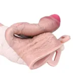 7.4 Inch Strap On Realistic Cock Sleeve Silicone Penis Enlargement - Image 7