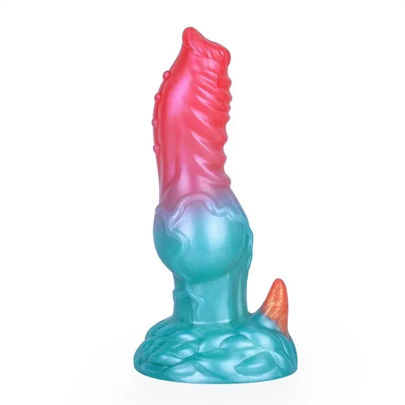 7.5 Inch Silicone Dog Penis Dildo with Big Knot (5) 7.5 Inch Silicone Dog Penis Dildo with Big Knot - Image 1