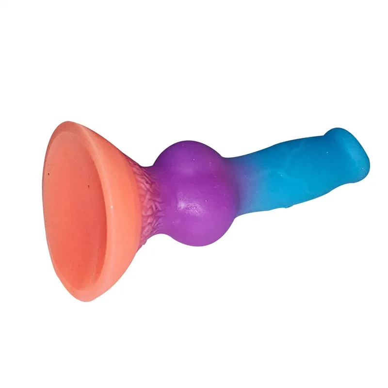 7.5 Inch Small Glow-In-The-Dark Dog Dildo with Knot for Beginner (5) 7.5 Inch Small Glow-In-The-Dark Dog Dildo with Knot for Beginner - Image 4