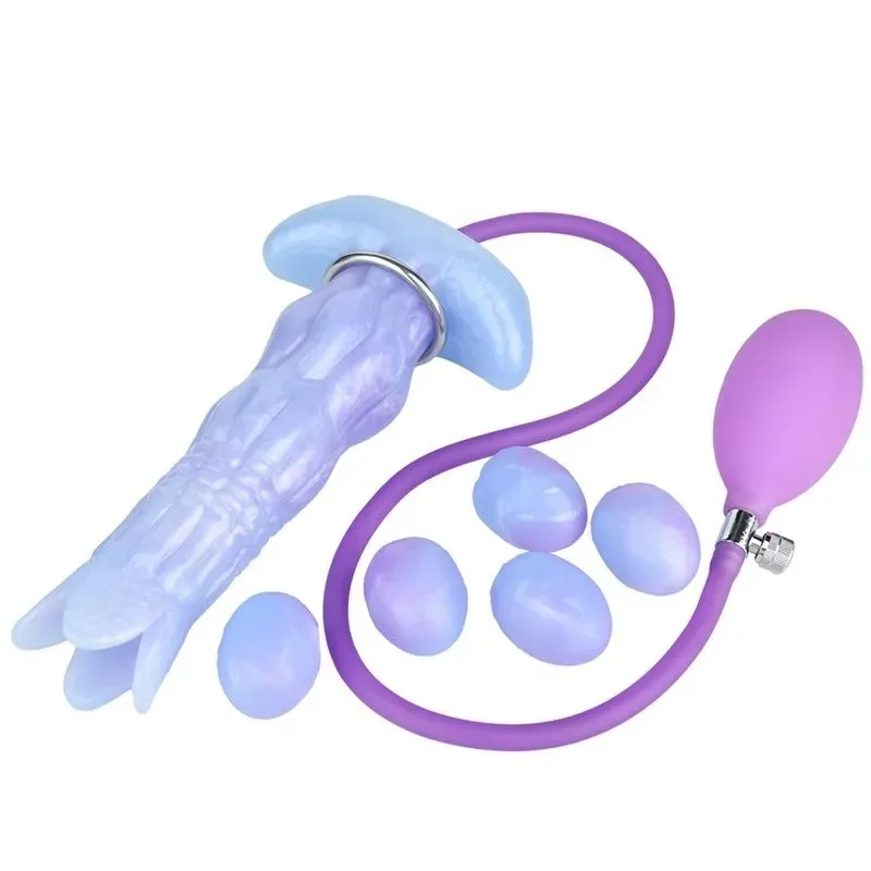 8 Inch Blue Alien Egg-Laying Dildo Silicone Ovipositor Sex Toy (16) 8 Inch Blue Alien Egg-Laying Dildo Silicone Ovipositor Sex Toy - Image 3