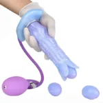 8 Inch Blue Alien Egg-Laying Dildo Silicone Ovipositor Sex Toy - Image 2