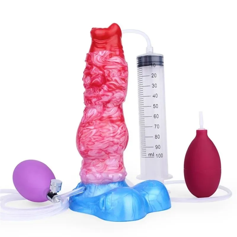 8 Inch Dog Ejaculating and Inflatable Dildo Silicone Knot Sex Toy (15) 8 Inch Dog Ejaculating and Inflatable Dildo Silicone Knot Sex Toy - Image 1