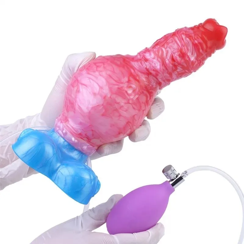 8 Inch Dog Ejaculating and Inflatable Dildo Silicone Knot Sex Toy (16) 8 Inch Dog Ejaculating and Inflatable Dildo Silicone Knot Sex Toy - Image 2