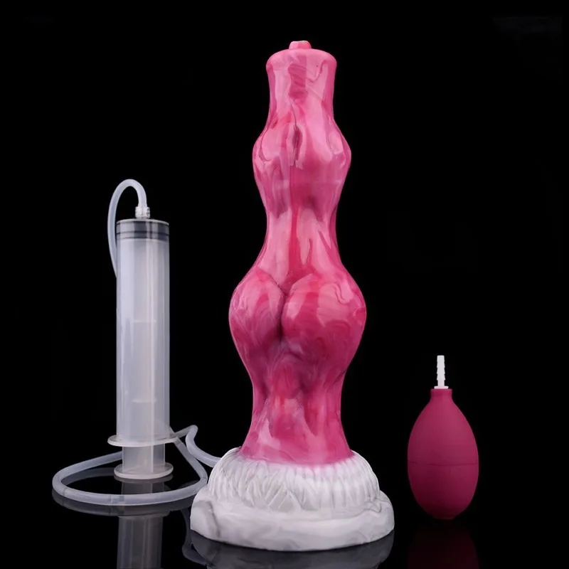 8 Inch Ejaculating Double Knot Dildos Squirting Sex Toy (2) 8 Inch Ejaculating Double Knot Dildos Squirting Sex Toy - Image 2