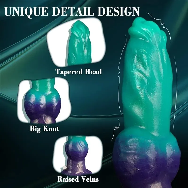 8 Inch Fantasy Inflatable Dog Knot Dildo Soft Silicone Animal Penis (7) 8 Inch Fantasy Inflatable Dog Knot Dildo Soft Silicone Anal Plug - Image 3