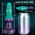 8 Inch Fantasy Inflatable Dog Knot Dildo Soft Silicone Anal Plug - Image 2